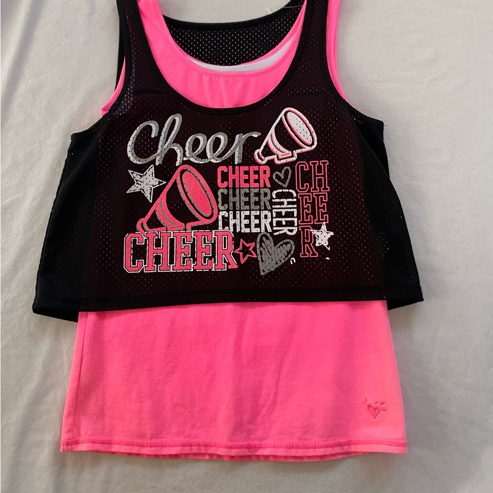 JUSTICE LAYERED CHEER TANK